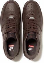 【新品未使用】 23AW 24 新品 SUPREME シュプリーム NIKE AIR FORCE 1 LOW シュプリーム ナイキ エアフォース 1 スニーカー 靴 BROWN 27cm_画像3