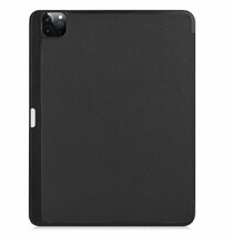 iPad Pro11インチ第2世代用PU革 スマートケース 三つ折り オートスリープ機能 アップルペンシル収納付 ブラック_画像2