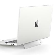 MacBook Air13インチ（A1369/A1466）用 スタンド付 シェルケース ハードケース 上下カバー 分離式 頑丈 黒_画像6