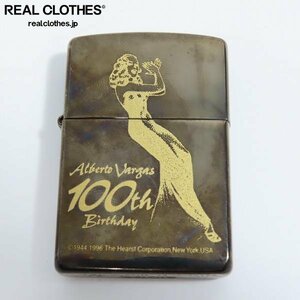 ZIPPO/ジッポー Alberto Vargas/アルベルト・バルガス 100th Birthday ブラックコーティング 1996年製 /000