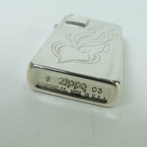 Zippo/ジッポー THE KISS/ザ キス スターリングシルバープレート スリム 03年製 /LPL_画像3