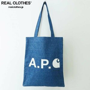 A.P.C×Carhartt/アーペーセー×カーハート インディゴ トートバッグ /LPL