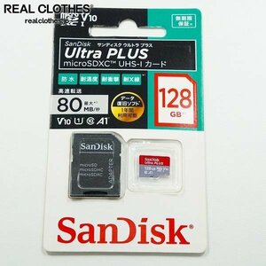 【未開封】SanDisk/サンディスク SDSQUBC-128G-JB3CD microSDXCカード 128GB Ultra PLUS マイクロSD カード /LPL