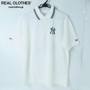 ☆【未使用】NEW ERA/ニューエラ オーバーサイズド ポロシャツ MLB Apparel ニューヨーク・ヤンキース ホワイト 13516807 XL /000