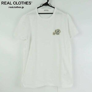 ☆MONCLER/モンクレール 19AW ロゴワッペン付 クルーネック 半袖Tシャツ E20918032500 8390Y/XL /LPL