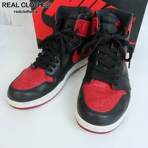 NIKE/ナイキ AIR JORDAN 1 RETRO HIGH OG BRED BANNED エアジョーダン1 ブレッド バーンド 555088-001 /27.5 /080