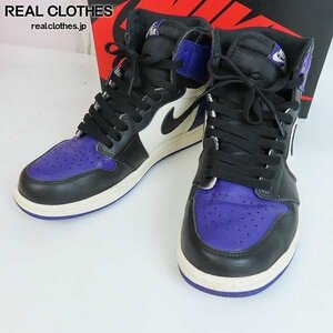 NIKE/ナイキ AIR JORDAN 1/エアジョーダン1 RETRO HIGH OG COURT PURPLE 555088-501 /27.5 /080