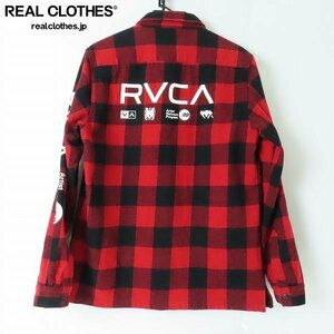 ☆RVCA/ルーカ ネルシャツ チェック レッド M /000