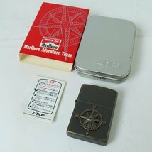 ZIPPO/ジッポー Marlboro ADVENTURE TEAM マルボロ コンパス メタル貼り 古美仕上げ 1997年製 /LPL_画像7