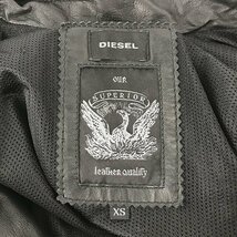 ☆DIESEL/ディーゼル パンチング シングルライダース レザージャケット/XS /080_画像3