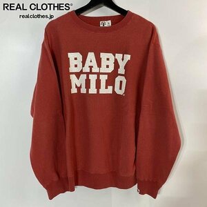 ☆A BATHING APE/アベイシングエイプ BABY MILO/ベビーマイロ ロゴプリント スウェット/トレーナー/L /060