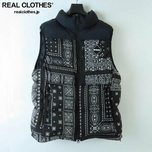 ☆F.C.Real Bristol/エフシーレアルブリストル 22AW BANDANA DOWN VEST/バンダナ柄 ダウンベスト FCRB-222043/M /060