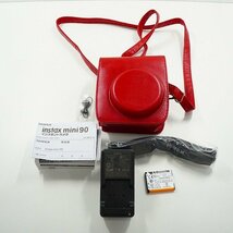 FUJIFILM/富士フィルム instax mini90 NEO CLASSIC ネオクラシック レッド チェキ 動作確認済み /060_画像9