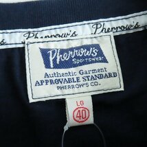 ☆【未使用】Pherrows/フェローズ Tシャツ ネイビー 17S-PT1 L /LPL_画像3