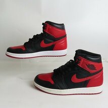 NIKE/ナイキ AIR JORDAN 1 RETRO HIGH OG BRED BANNED エアジョーダン1 ブレッド バーンド 555088-001/26.5 /080_画像4