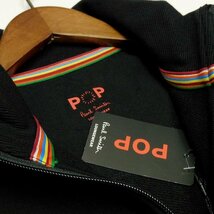 新品 1円～ 秋冬 ポールスミス ジップアップジャケット ブルゾン L 黒 アーティストストライプ Paul Smith POP メンズ 【B2588】_画像10