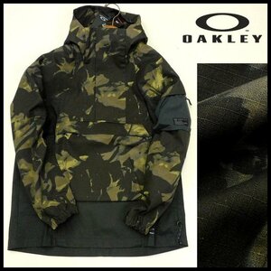 新品 オークリー アノラック マウンテンパーカー M 黒 撥水 防風 ANORAK アウトドア メンズ OAKLEY 定価13,200円 1円～ Q1 【B2679】