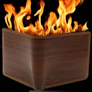 送料無料! ファイヤーワレット 燃える財布 新品 激安 マジック 手品 gold
