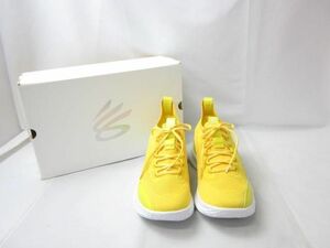 美品 アンダーアーマー UNDER ARMOUR スニーカー UA CURRY 8 バスケットボールシューズ 3023085-701 29.0cm 黄 イエ