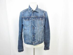 良品 アバクロンビー＆フィッチ Abercrombie&Fitch ジャケット デニムジャケット ジージャン S 青 ブルー メンズ