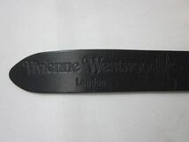 中古 ヴィヴィアンウエストウッド VivienneWestwood ベルト 金属金具 オーブロゴ 黒 ブラック メンズ_画像5