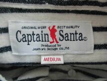 良品 キャプテンサンタ CAPTAIN SANTA シャツ 長袖シャツ ボーダー M ホワイト ネイビー メンズ_画像4