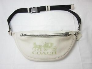 中古 コーチ COACH バッグ ボディバッグ ウエストバッグ C4137 白 ホワイト メンズ