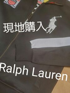 現地購入 Ralph Lauren オープンパーカー M 大変美品 ◎◎裏起毛 DXクリーニング済み!！値下げ不可 真っ黒