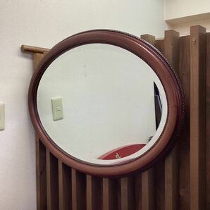 イタリア製 アンティーク調オーバルミラー ウォールミラー アンティーク調 壁掛 クラシック 楕円 木製 ゆうパック160サイズ発送の画像10