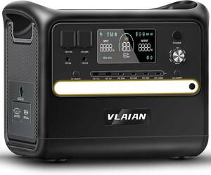 VLAIAN ポータブル電源 大容量 2400W/2048Wh リン酸鉄リチウム電池採用 UPS搭載 1.5時間満充電 16台機器同時充電可能 PSE認証済み