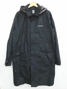 mont-bell モンベル トラベル レインコート 1128548 GORE-TEX コンパクト 収納袋付 メンズ サイズL 着丈98cm 黒 