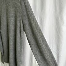 90s ROYAL ROBBINS デザイン ニット セーター L グレー メリノウール コットン スリム 80s 00s 古着 オールド ビンテージ_画像9