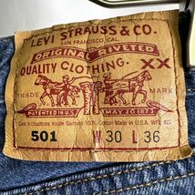 USA製 90s Levi's 501 デニム パンツ W29×L29 ジーンズ 501-0115 リーバイス 505 519 80s 00s 古着 オールド ビンテージ_画像2