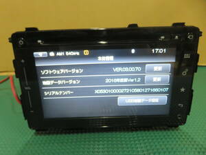 動作保証付き★ア-605/スズキ純正OP メモリー ナビ 39920-65P02-0CE 2016年 テレビ/Bluetooth内蔵/TV/タッチパネル正常/電源配線付き