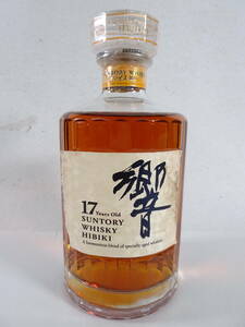 45/Ω531★SUNTORY サントリー響17年（HIBIKI） 裏面ゴールド剥がれ　旧ボトル（古酒）43％700ml★未開栓品