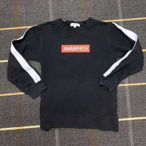 3can4on トレーナー 120cm 黒 スウェット ロゴ