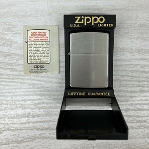 ①　zippo　USA LIGHTER　LIFETIME GUARANTEE　BRADFORD.PA.　MADE IN USA　箱、説明書付き　ライター　喫煙具