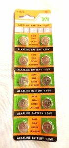 ★特価品★アルカリ ボタン電池 LR1130W CX189 389A AG10 1.55V 10個 送料84円♪