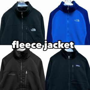 USA古着卸 アウトドアブランドMIX フリースジャケット 4着 セット まとめ売り Patagonia THE NORTH FACE Colombia 1円スタート plywood05