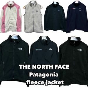 USA古着卸 アウトドアブランドMIX フリースジャケット 7着 セット まとめ売り Patagonia THE NORTH FACE 1円スタート plywood13