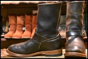 【7.5D 良品 11年 BRASSカスタム】レッドウィング 2972 エンジニア 茶 カッパー ラフ＆タフ ブラス ブーツ 2966 redwing HOPESMORE