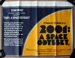 2001年宇宙の旅 英国公開時オリジナルポスター 希少 1978年クワッド版