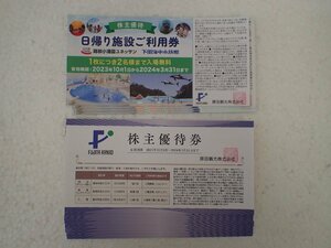 【大黒屋】【１円スタート】藤田観光 株主優待券20枚+日帰り施設利用券4枚セット 箱根小涌園ユネッサン他 24年3月31日迄【送料無料】