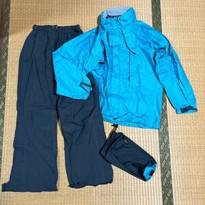 4回着用 AXESQUIN アクシーズクイン 防水 GORE-TEX ジャケット パンツ セット M レア ゴアテックス セットアップ