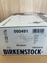 美品 BIRKENSTOCK Boston black 42 27cm ビルケンシュトック ボストン ブラック サンダル スエード レザー スウェード スリッポン_画像8