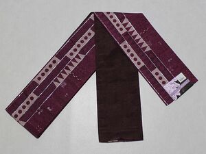 細帯 半巾帯 送料無料　日本製「京紫織」ブランドの小巾帯　洗えるポリエステルの細帯　リバーシブルの帯 Y0914-01