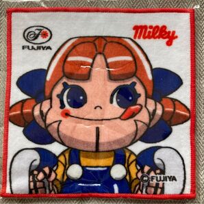 不二家ペコちゃん ミニタオルハンカチ 新品 未開封