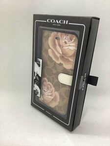③COACH/コーチ　手帳型/ブックケース　iPhone11/XR 本革　ブラウン