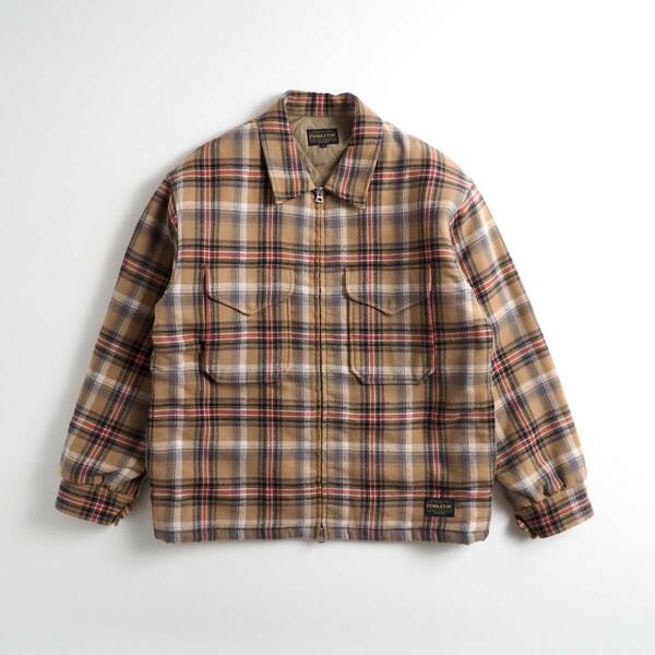 ペンドルトン　pendleton　ブルゾン　裏地キルティング　ジップアップ　チェック柄　美品　メンズ