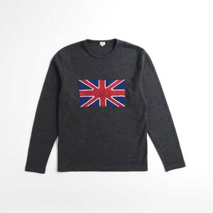 ポールスミス　Paul Smith　ウール１００％　ニット　セーター　グレー　ユニオンジャック　美品　メンズ